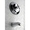Kingston Brass Tub and Shower Faucet, 2, Wall Mount, Polished Chrome KB2631EXTO - alternate 2